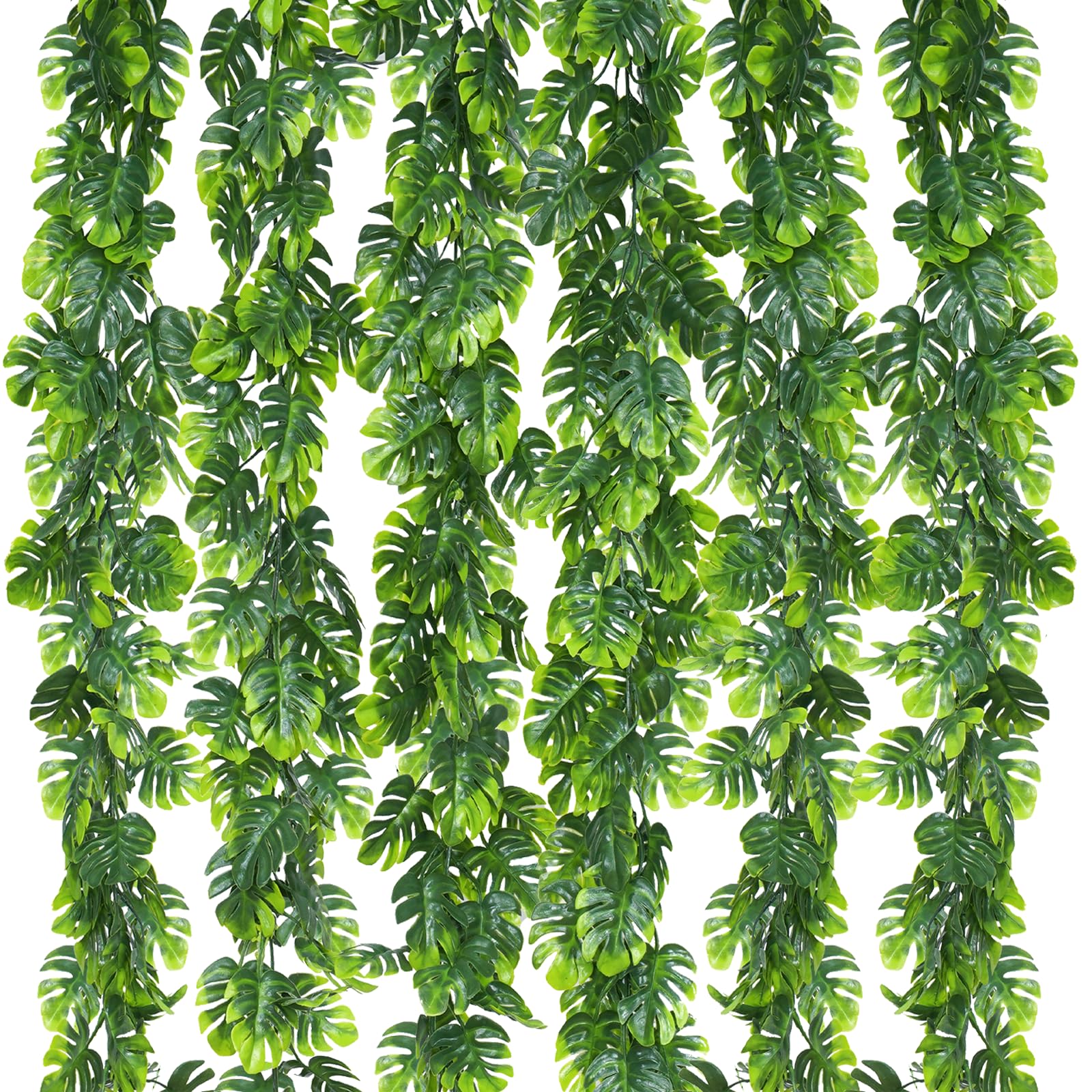 Dolicer artificial vines garland with monstera leaves for long-lasting indoor decor.