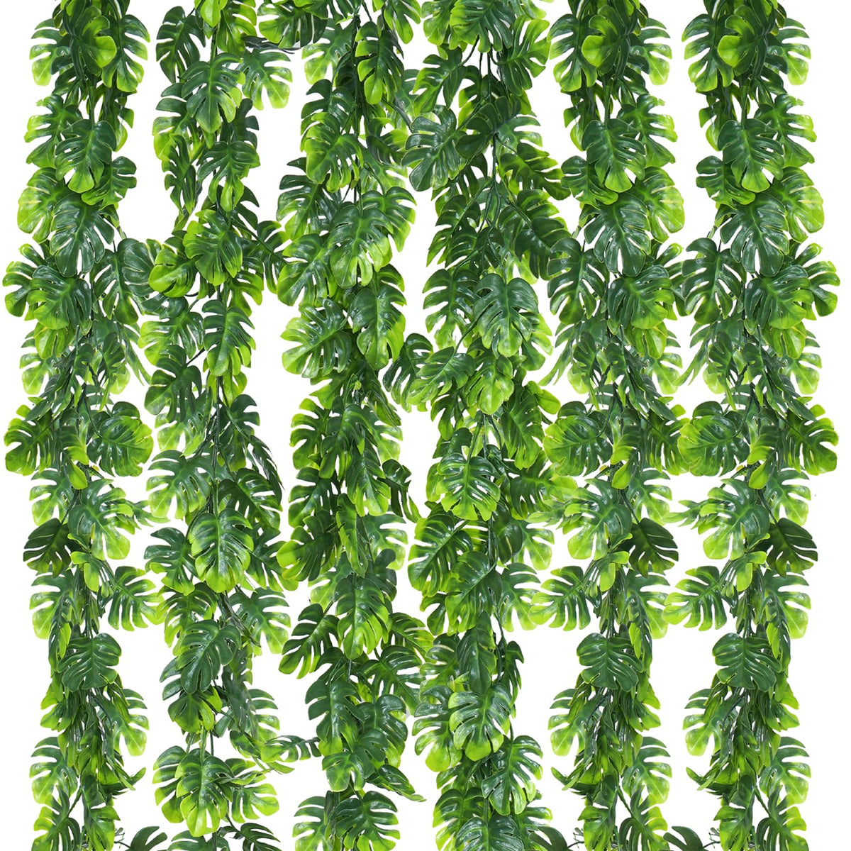 Dolicer artificial vines garland with monstera leaves for long-lasting indoor decor.