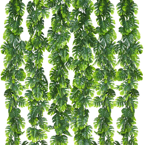 Dolicer artificial vines garland with monstera leaves for long-lasting indoor decor.