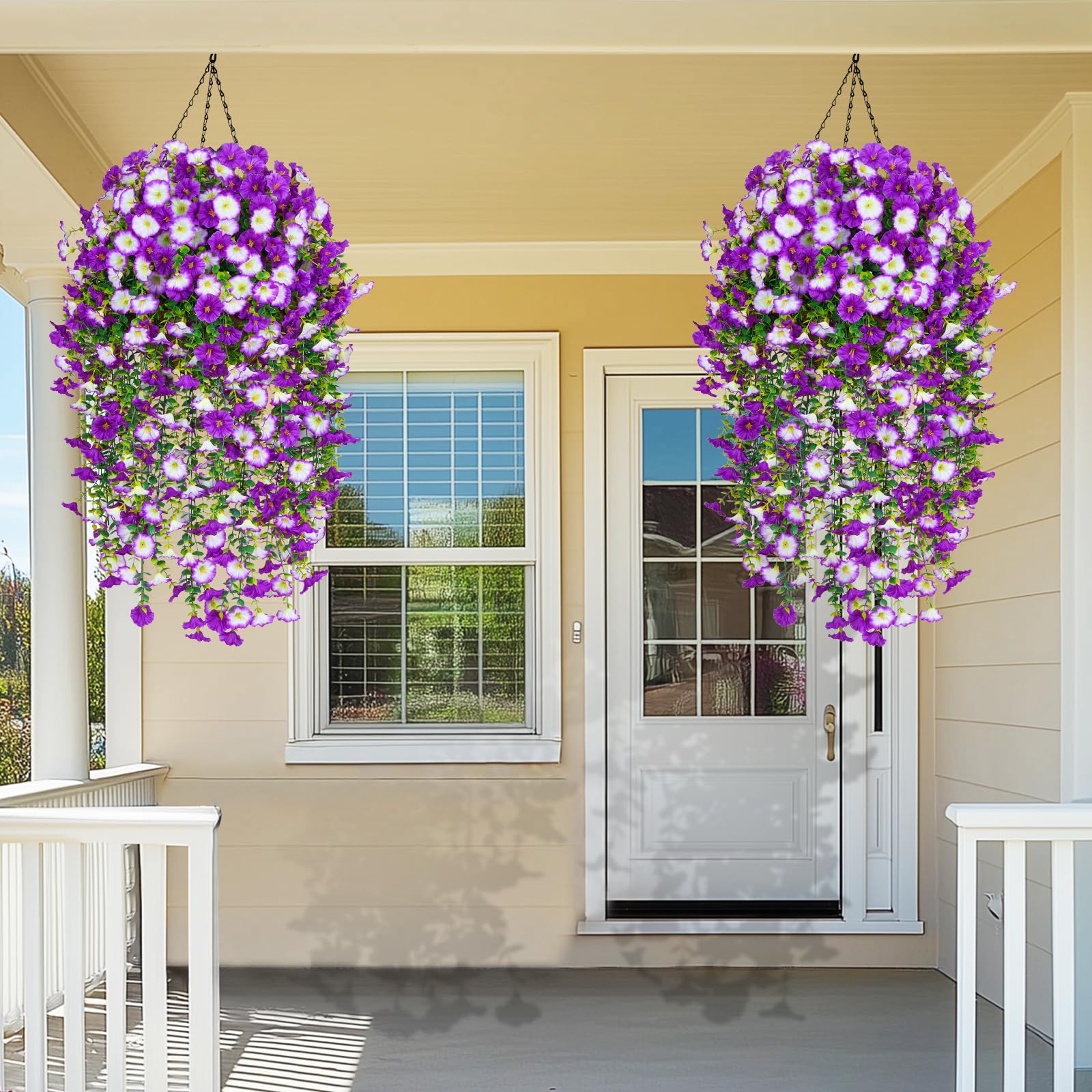 Dolicer mixed-purple outdoor flowers add charm to porches and patios