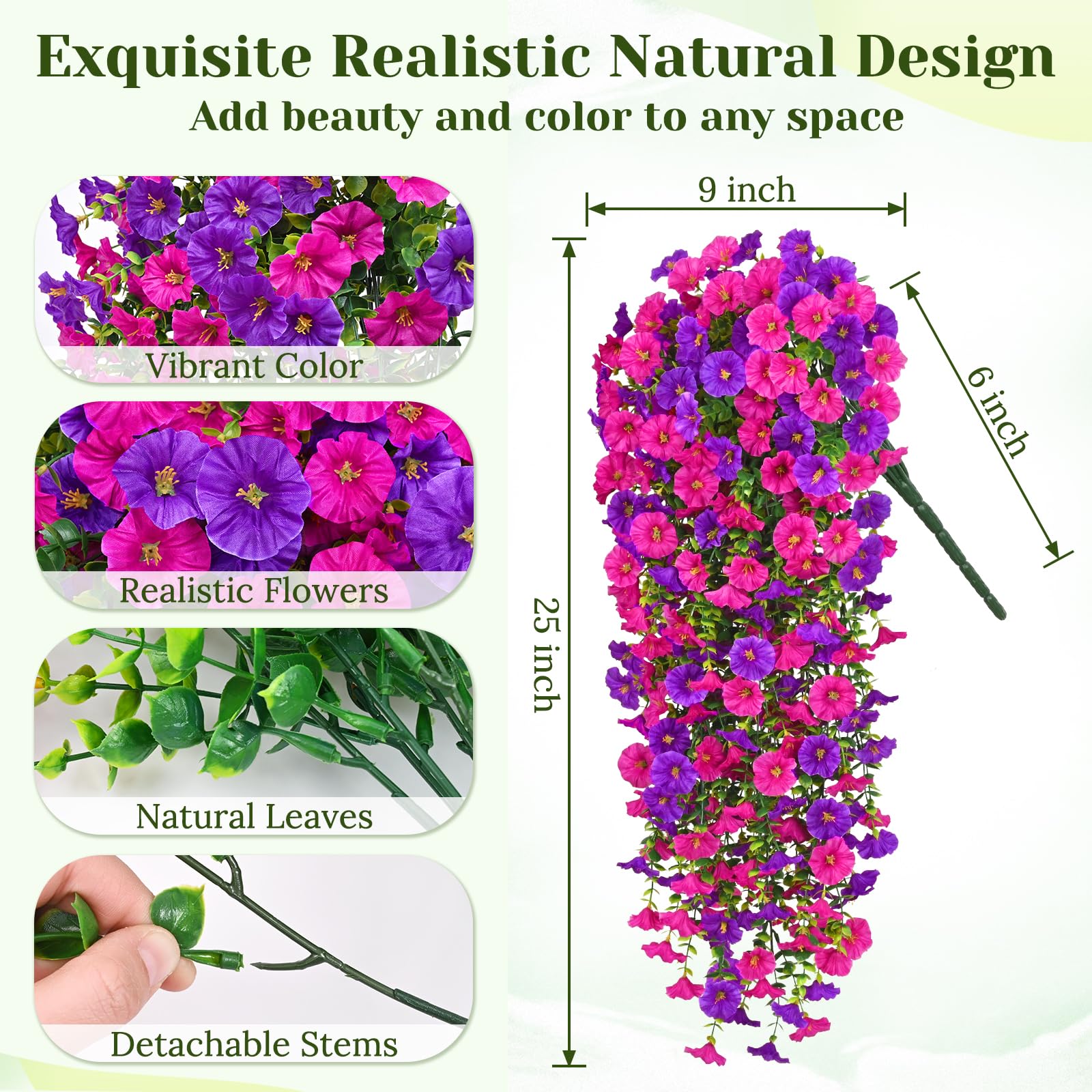 Dolicer silk material outdoor flowers with realistic texture