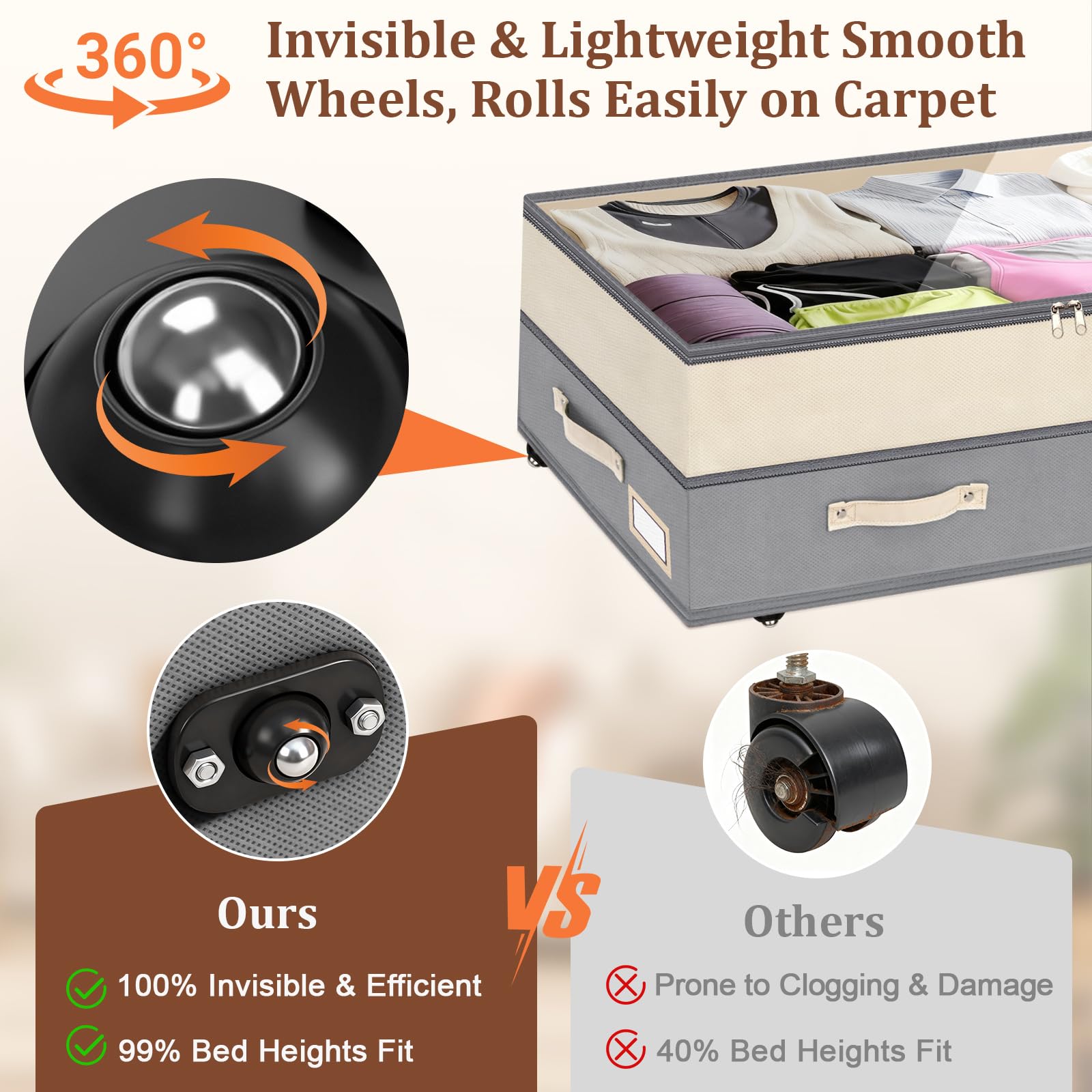 Dolicer waterproof fabric and sturdy handles for durable storage.
