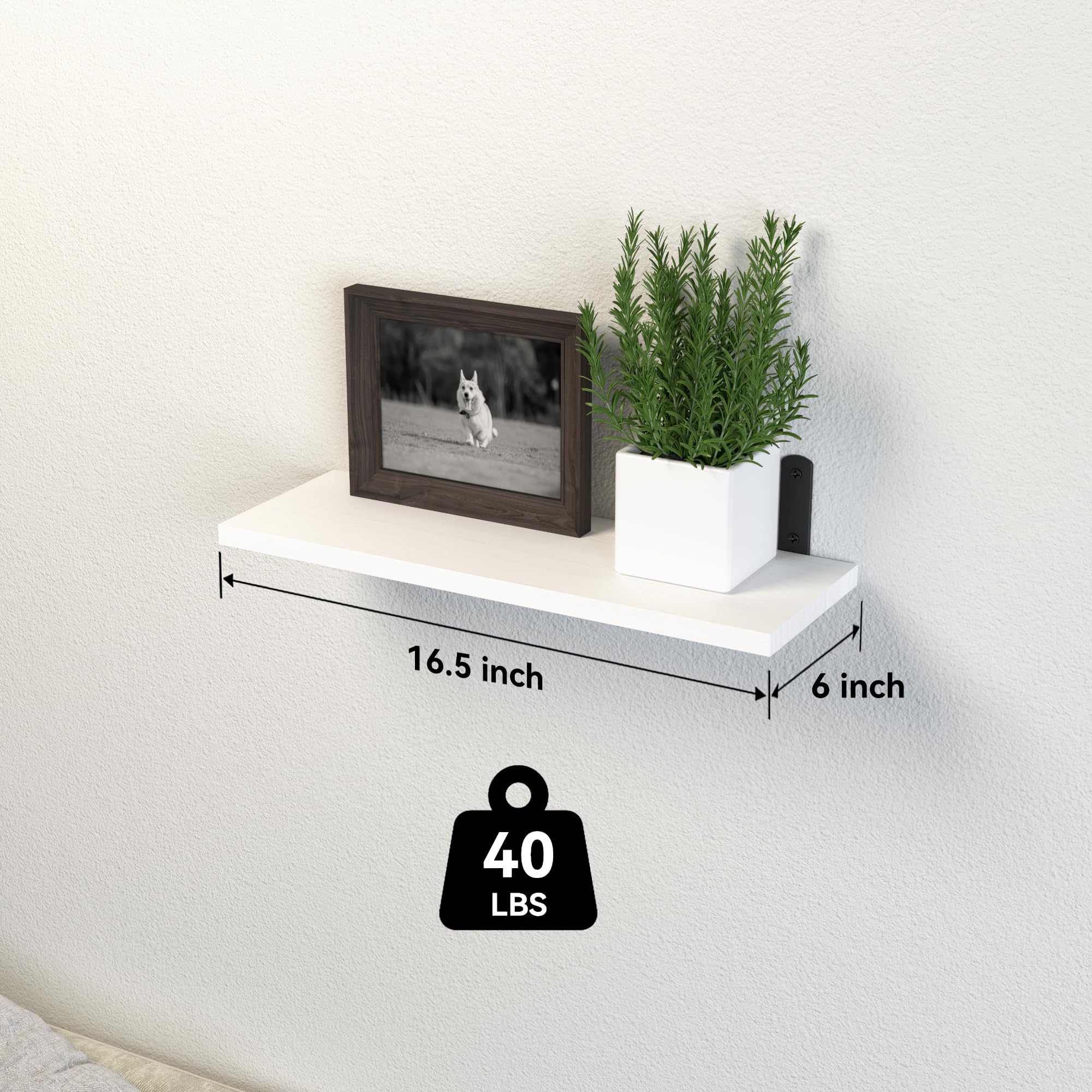 Dollfio easy assembly floating shelves with included hardware and manual