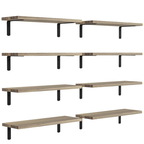DOLLFIO eight-set floating shelves wall-mounted display, showcasing decor and space saving.