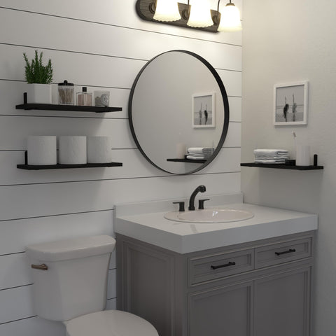 DOLLFIO floating shelves decor display in living room maximize wall styling.