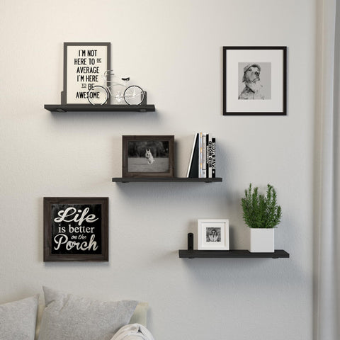 DOLLFIO floating shelves included hardware ensures sturdy mounting.
