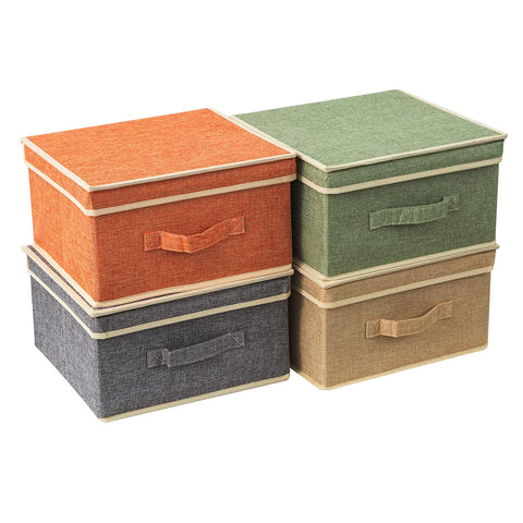DOMEraax storage bins with lid keep items dust-free and organized.