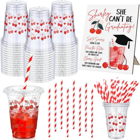 Domensi Shirley Temple bar sign enhances graduation party decor and guest experience