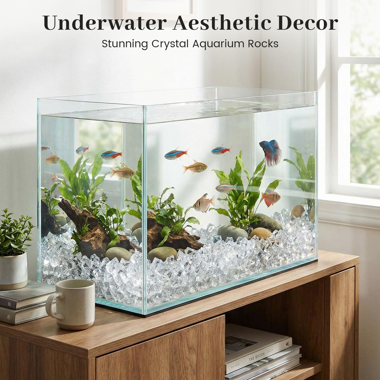 DomeStar rocks perfect for aquarium landscaping with water-resistant, crystal-like aesthetics.