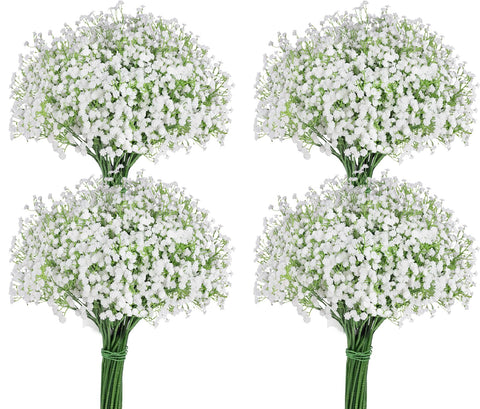 DomeStar artificial baby’s breath white blooms for wedding bouquets