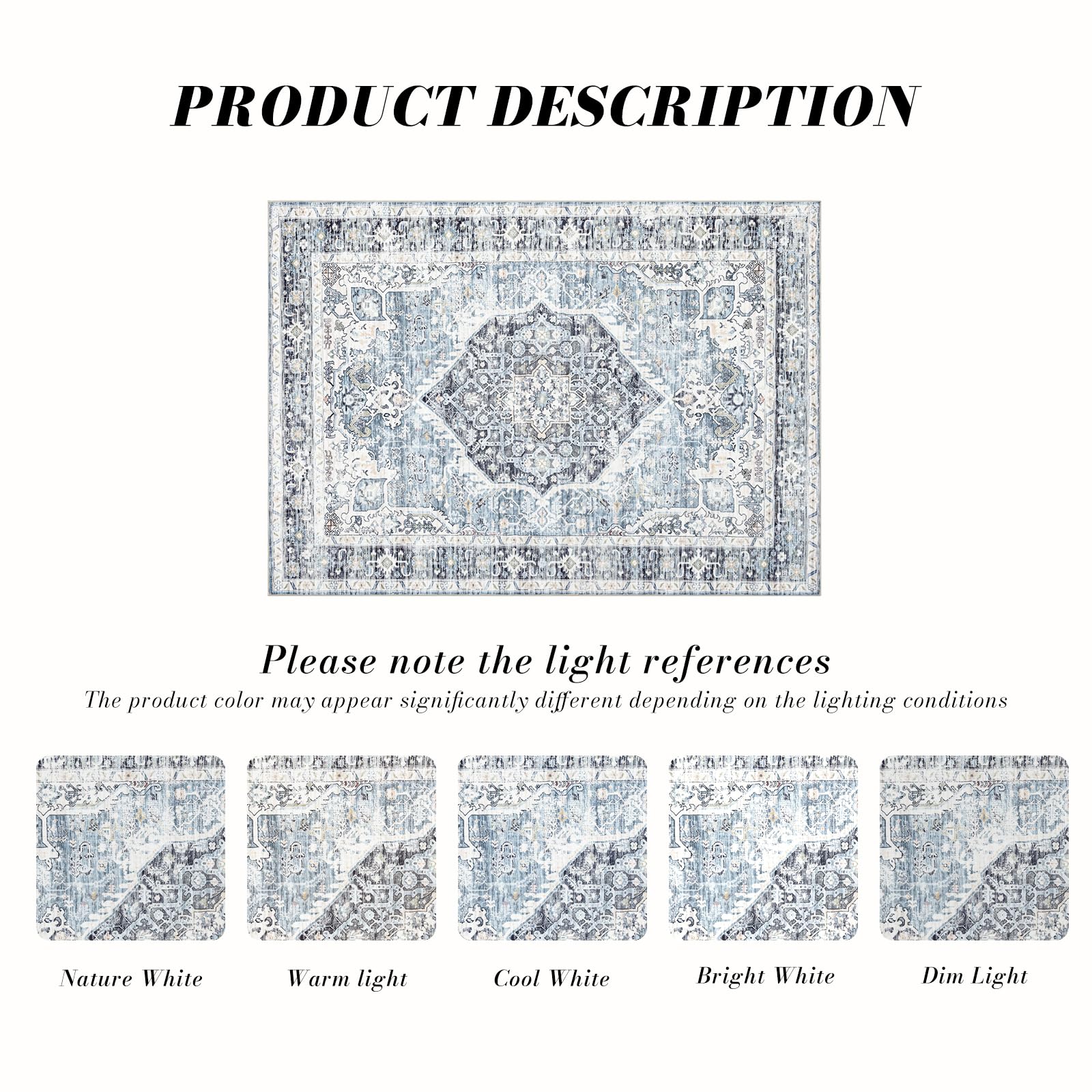 Domitapis area rug 5x7 boho pattern adds stylish charm