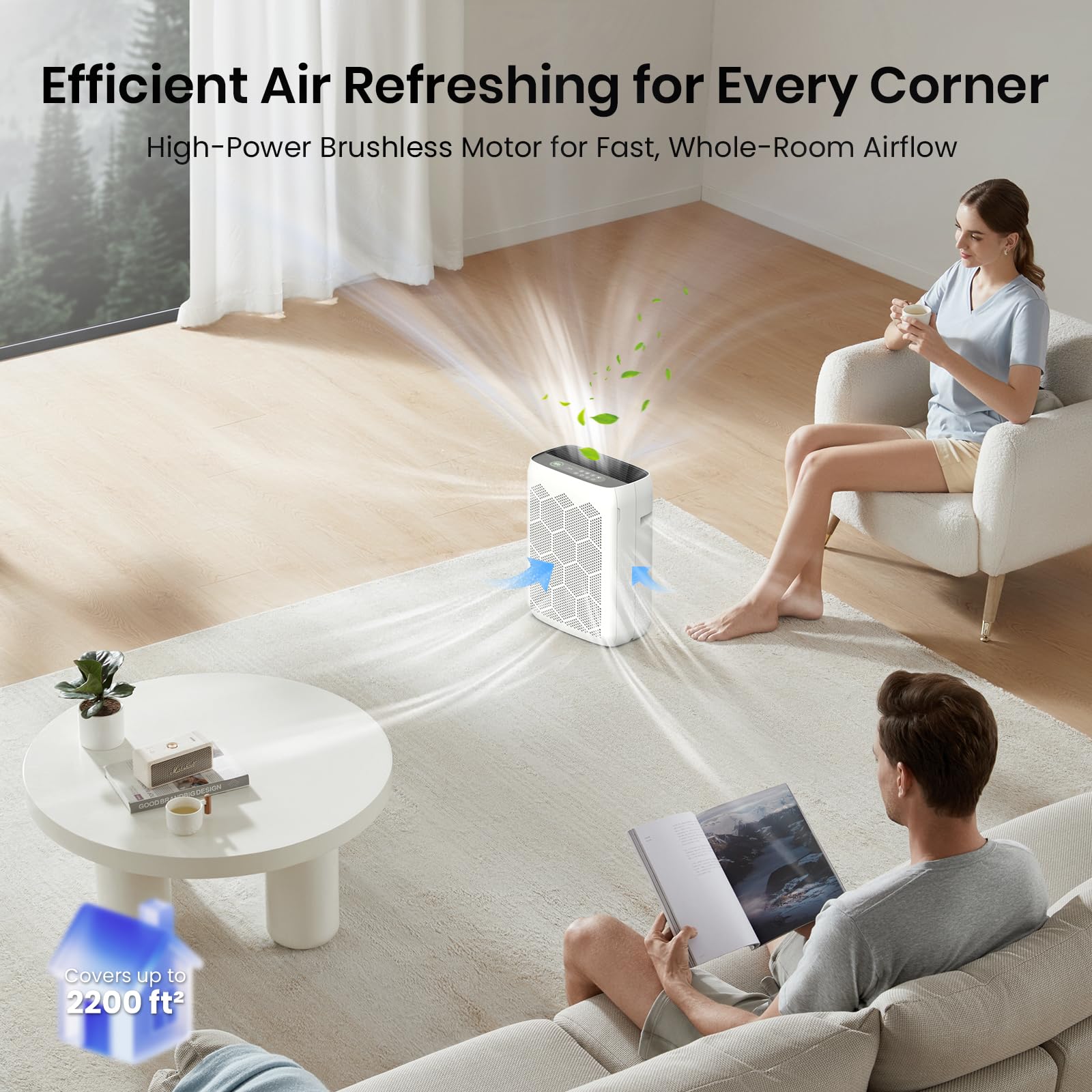 Domotrix JH22C PM2.5 display helps monitor indoor air quality at a glance.
