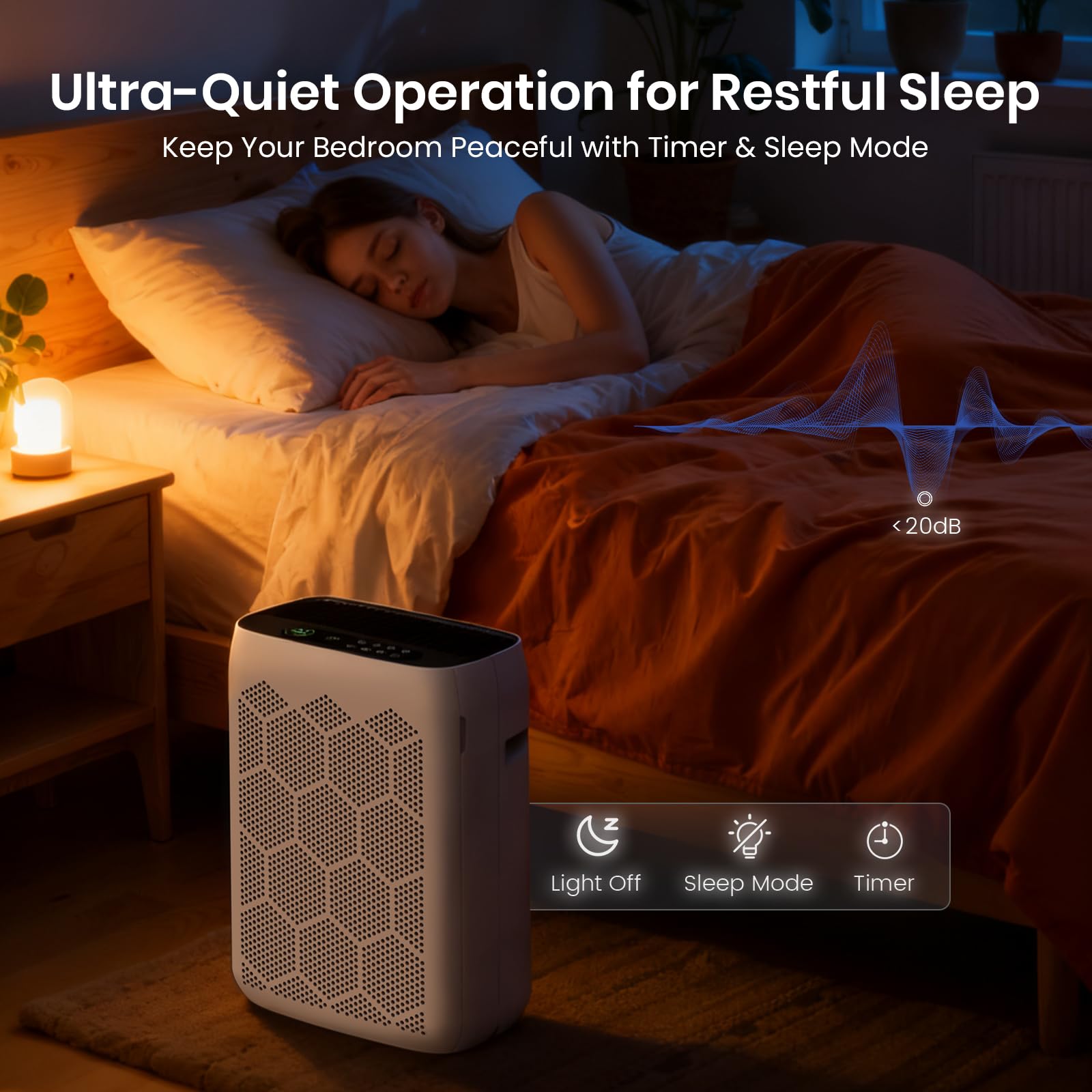 Domotrix JH22C Auto Mode adjusts fan speed based on air quality.