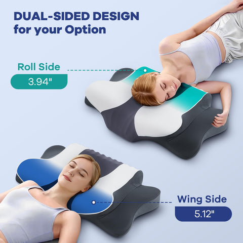 DONAMA Cervical Neck Pillow may have a mild odor after shipping; airing helps.