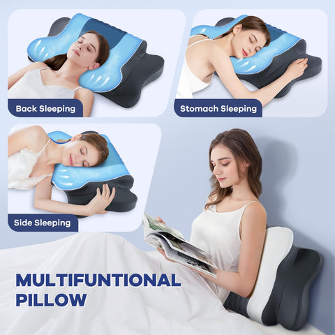 DONAMA Cervical Neck Pillow cover is removable and machine washable for easy care.