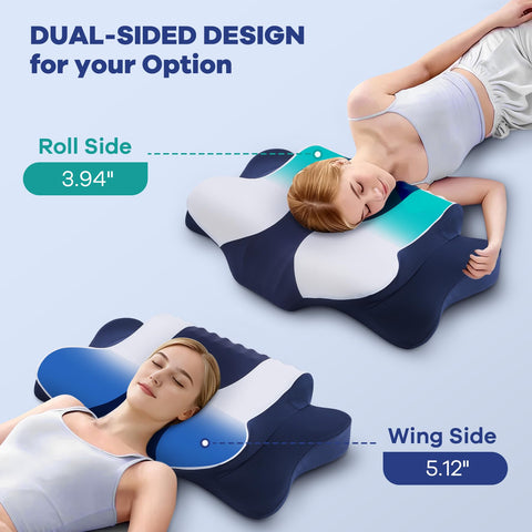 DONAMA cervical pillow helps maintain alignment while you sleep.