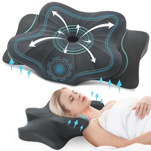 DONAMA cervical pillow with two-height design supports neck alignment across sleep positions.