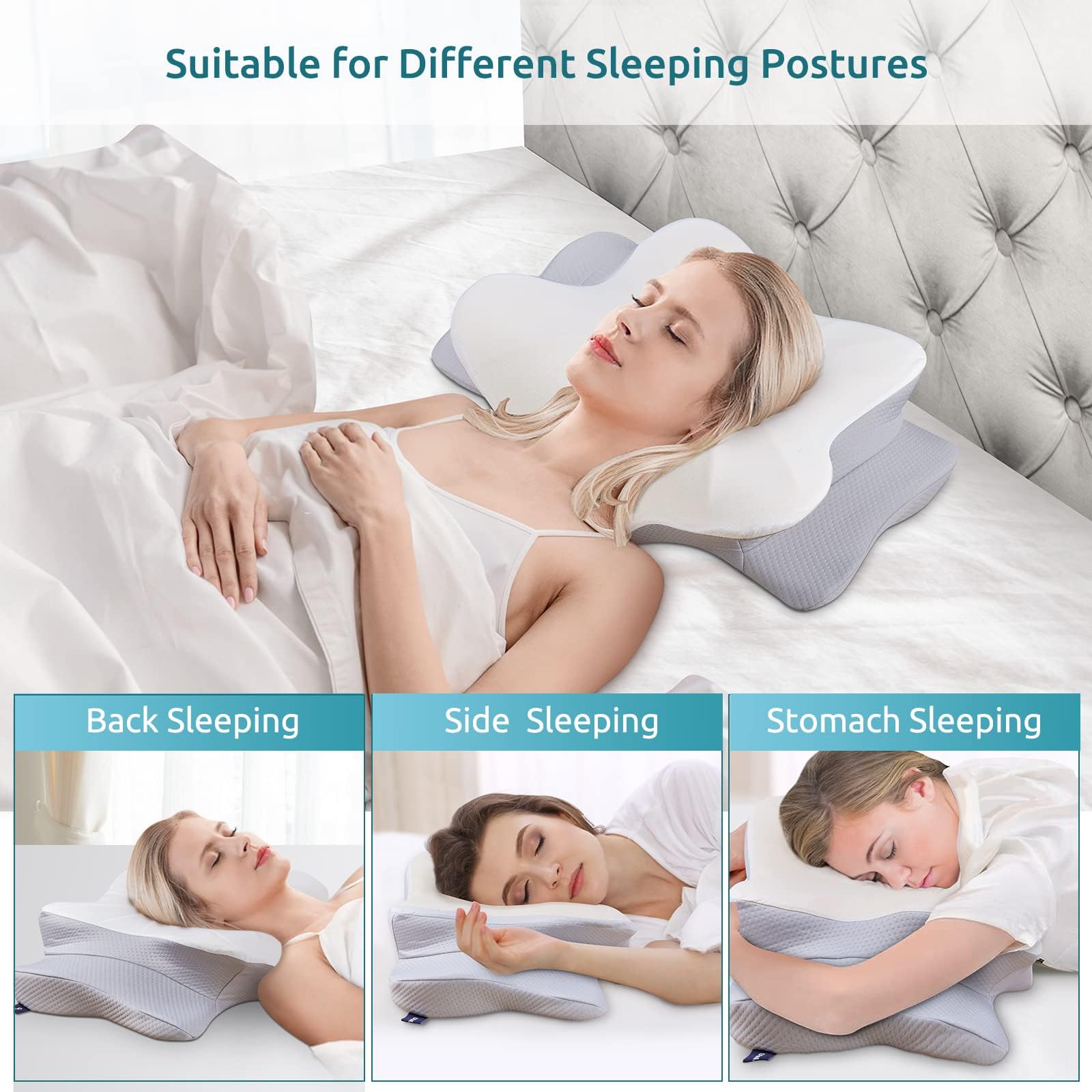 DONAMA hypoallergenic removable pillowcase makes cleaning easy and skin-friendly.