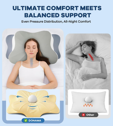 DONAMA pillow promotes restful mornings with neck alignment support
