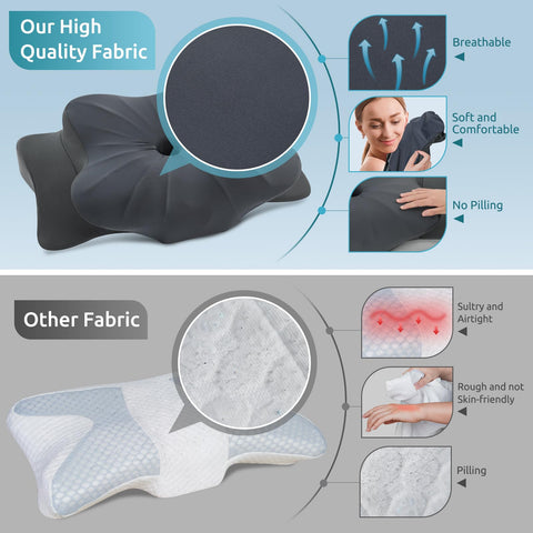 DONAMA pillow suitable for side, back, and stomach sleepers.