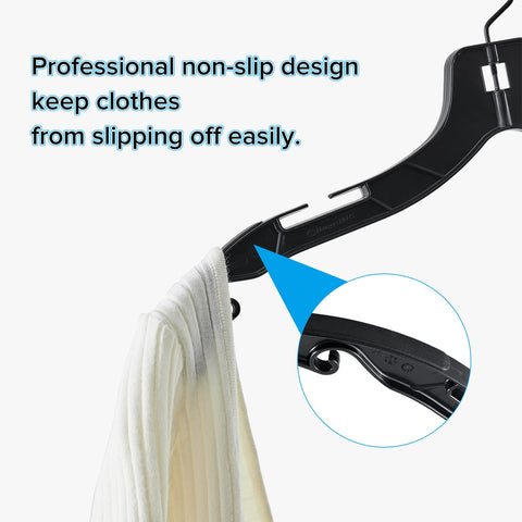 Donext grooved hanger keeps shirts and accessories securely in place.