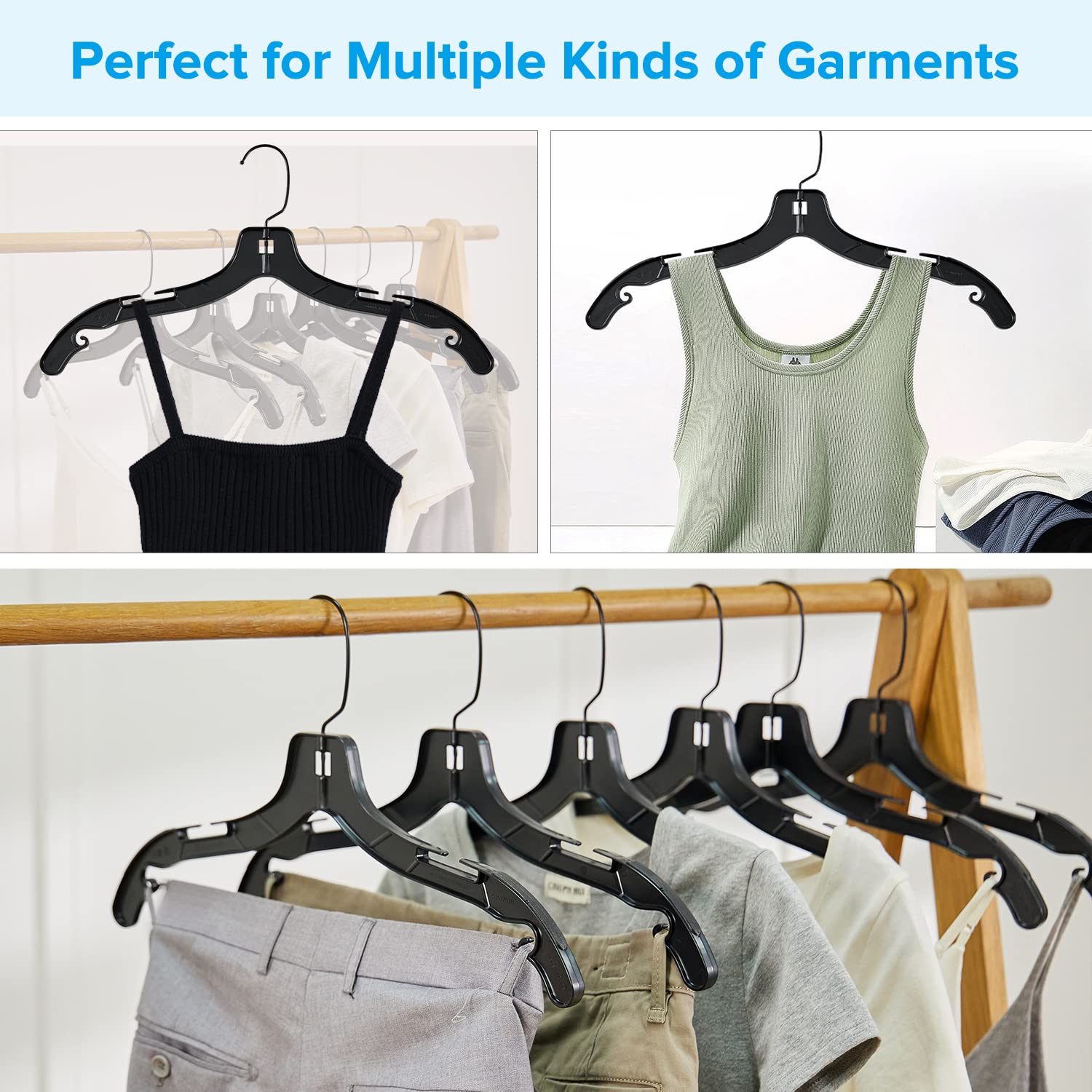 Donext space-saving design helps maximize closet capacity and organize outfits efficiently.