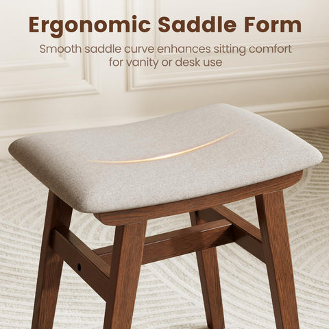 DONGMUWUJEE easy-assembly vanity stool ships ready to assemble in minutes