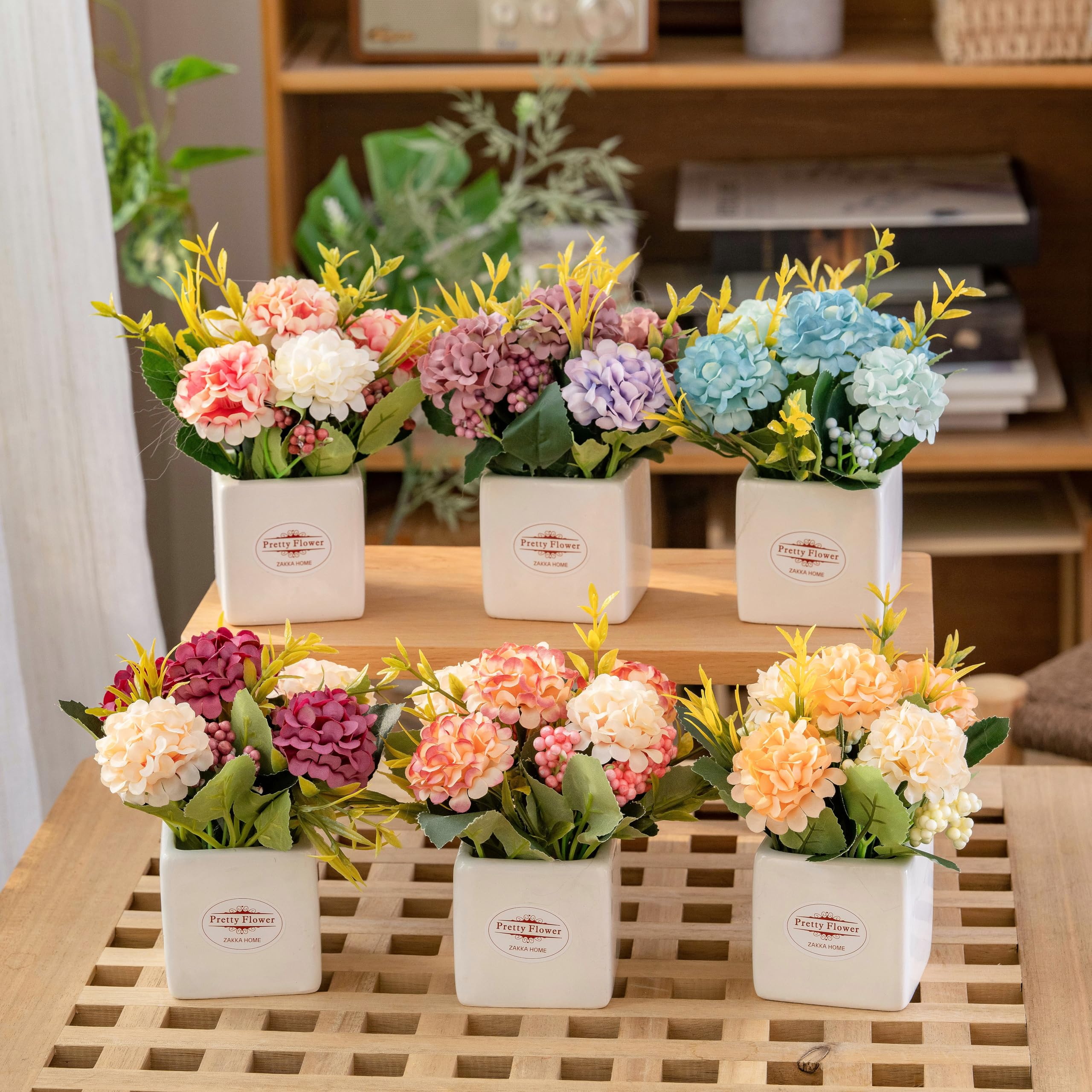 Donmills soft pink hydrangea bouquet brings gentle color to any room.