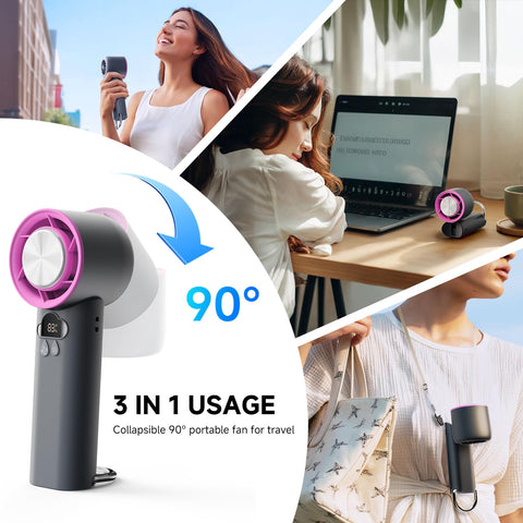 DooGooCoo pocket-size handheld fan fits easily.