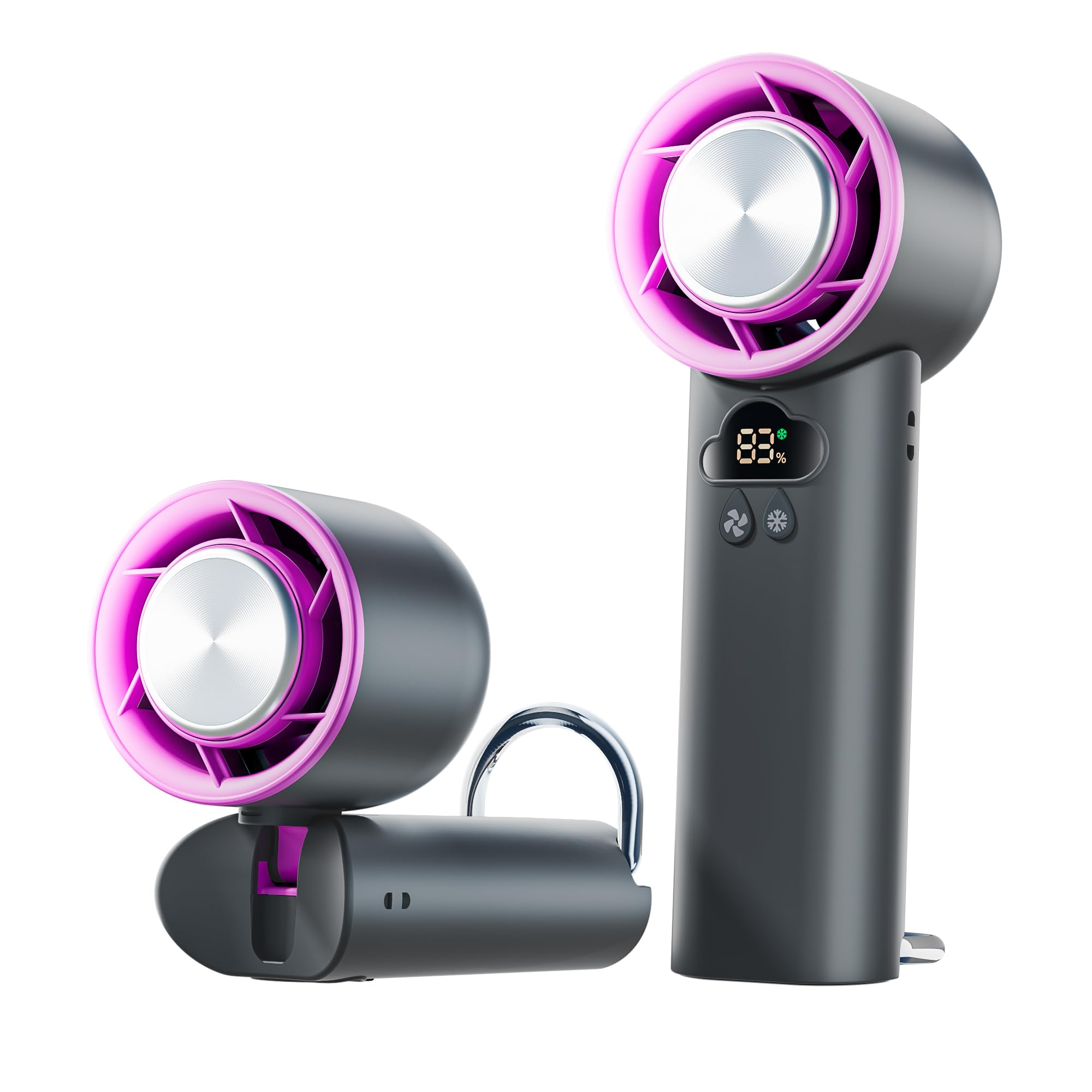 DooGooCoo turbo fan front view for on-the-go cooling.