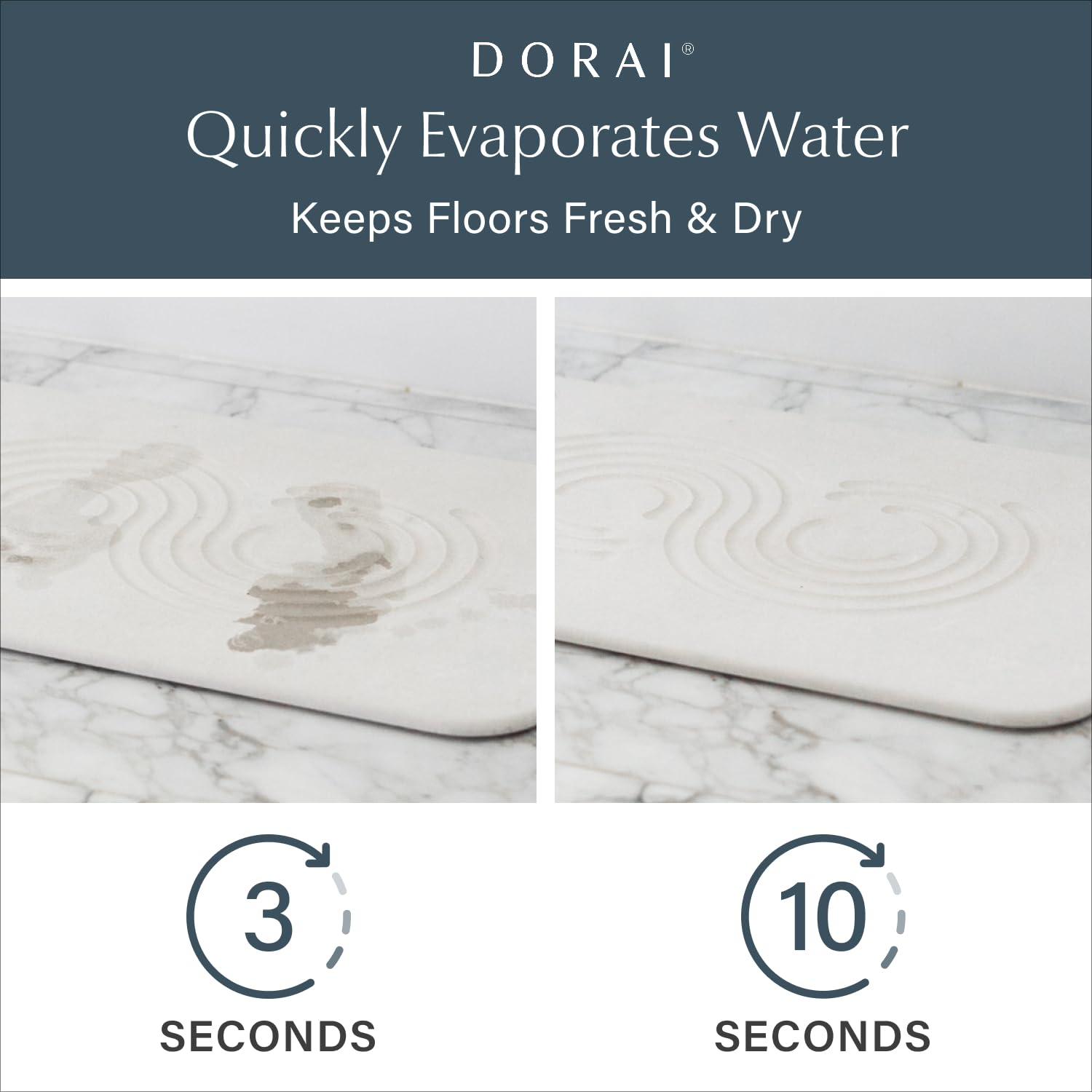 Dorai Stone Bath Mat Rain Sandstone color adds warmth and moisture pickup