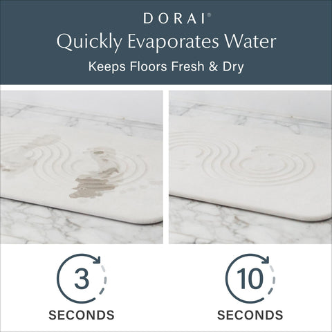 Dorai Stone Bath Mat Rain Sandstone color adds warmth and moisture pickup