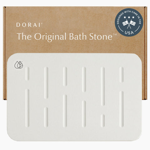 Dorai Stone Bath Mat in Rain Sandstone with a premium quick-drying surface