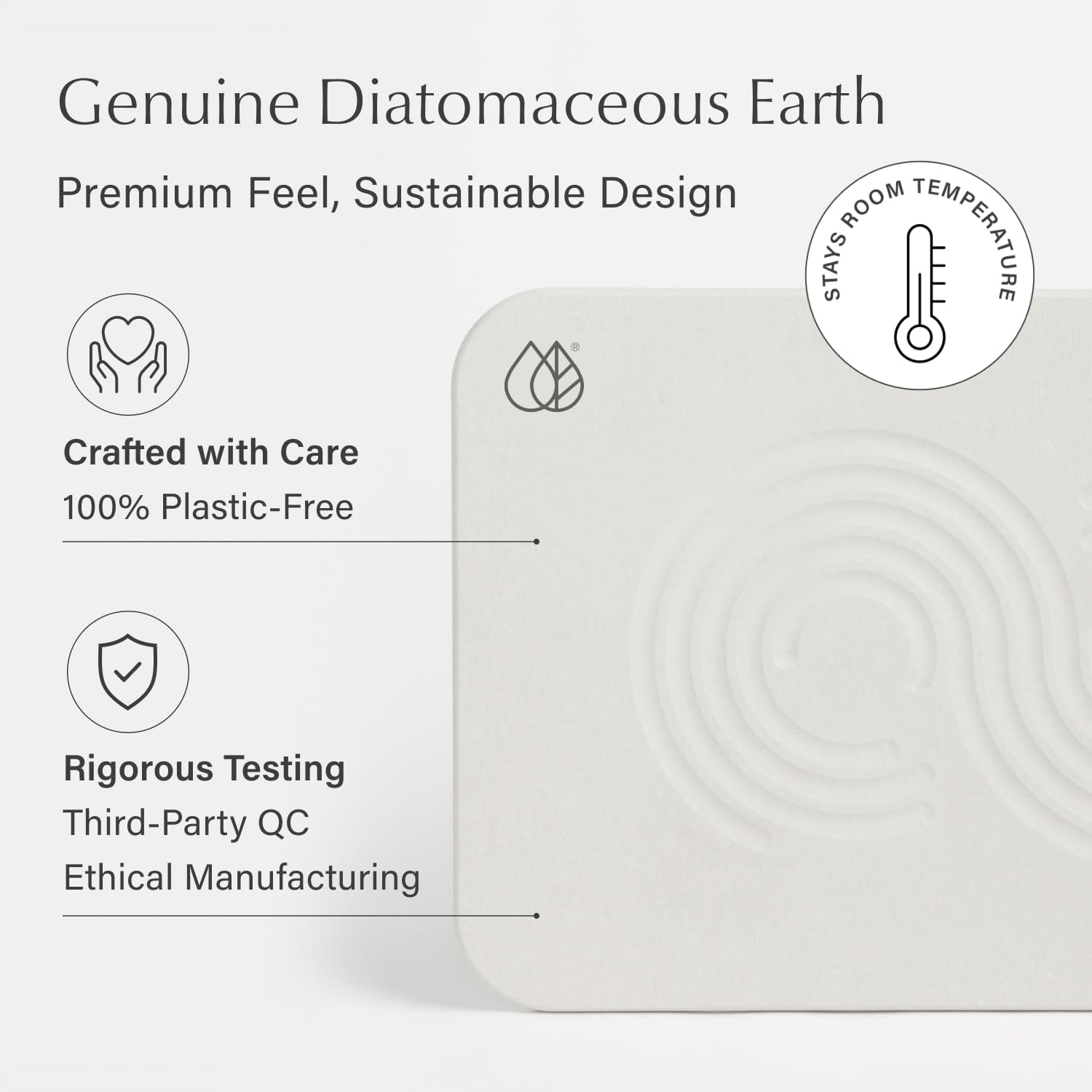 Dorai Stone Bath Mat Zen Sandstone color complements minimalist spaces with durability