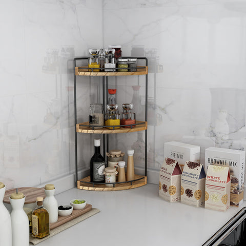 Dorhors open design maximizes accessibility by keeping items at hand on the vanity