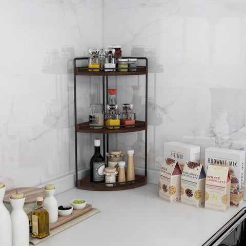 Dorhors open-design wood shelf offers easy access to items