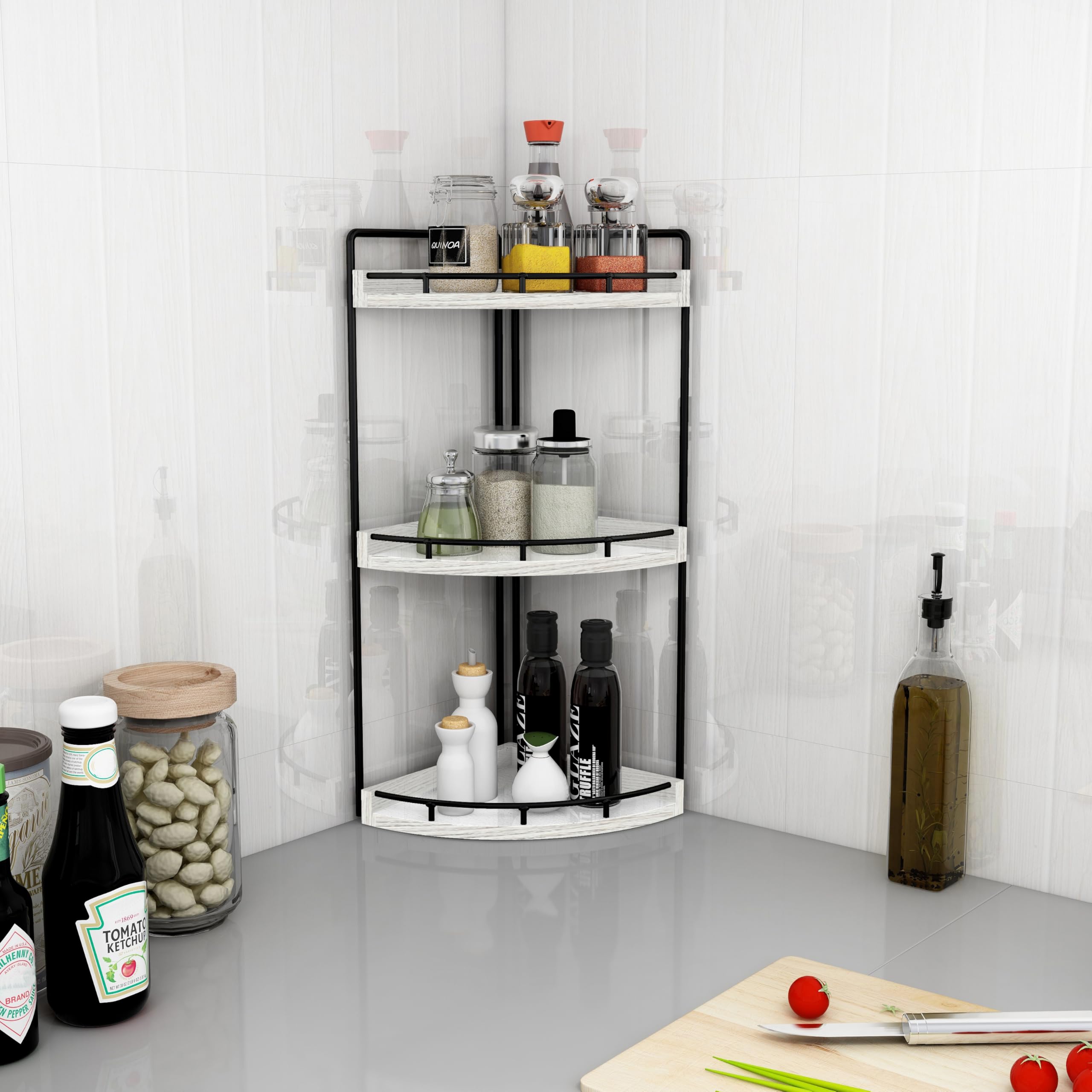 Dorhors rustic white finish adds warm style to any vanity or kitchen.