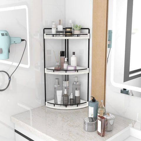 Dorhors sturdy iron frame with wood board ensures stable storage.