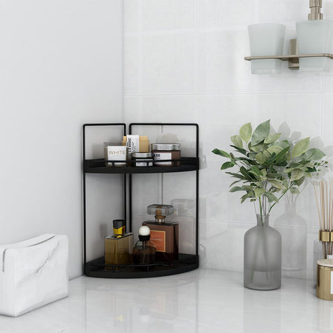 Dorhors wood-top bathroom storage blends with decor while keeping essentials handy.