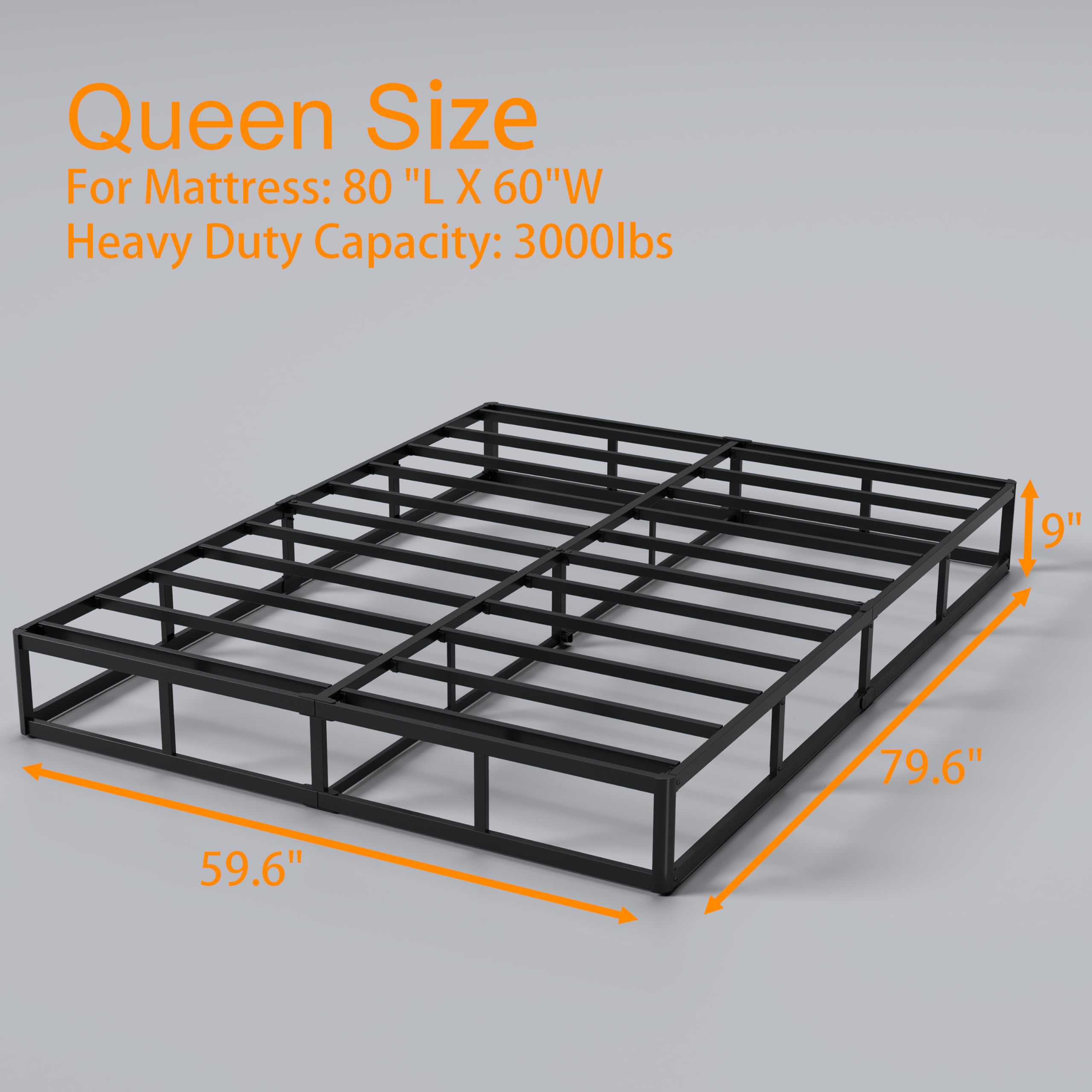 Doritron queen box spring assembly kit enables quick setup.
