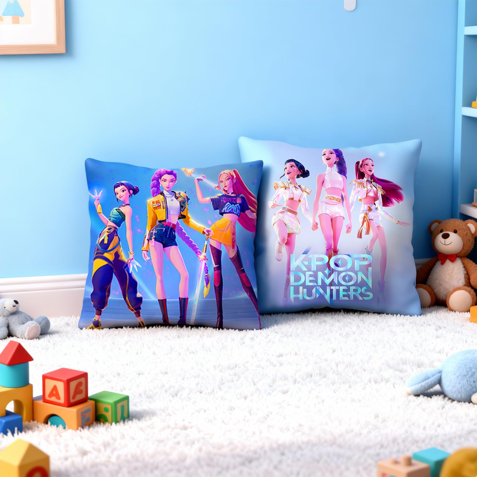 Dorjee gift-ready Demon Hunters pillow cover, perfect for fan gifts