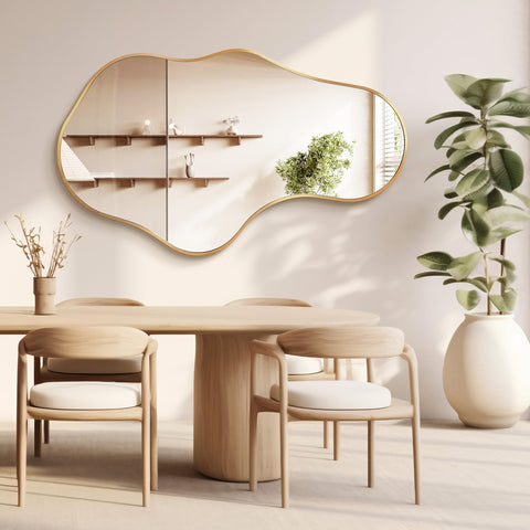 Dorlicecass bathroom wall mirror in gold for modern spaces