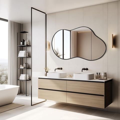 Dorlicecass living room placement shows how the mirror blends with decor.