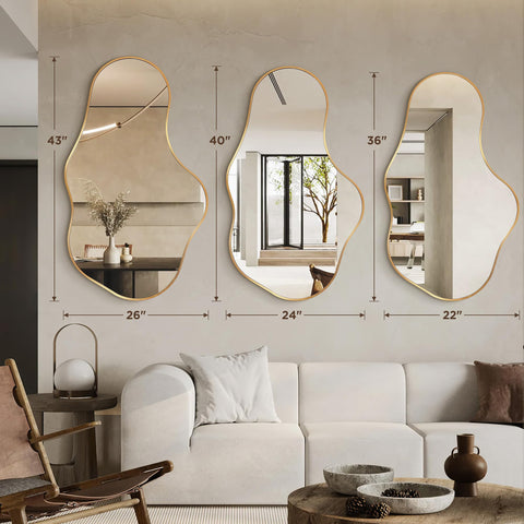 Dorlicecass living room mirror in gold adds contemporary charm