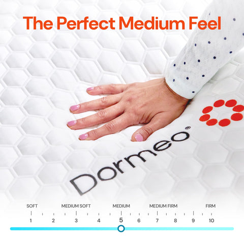 Dormeo topper unrolled on mattress ready for setup and use