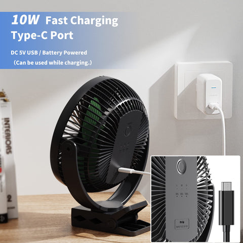 Dorobeen travel-compact fan fits bags for camping and trips.