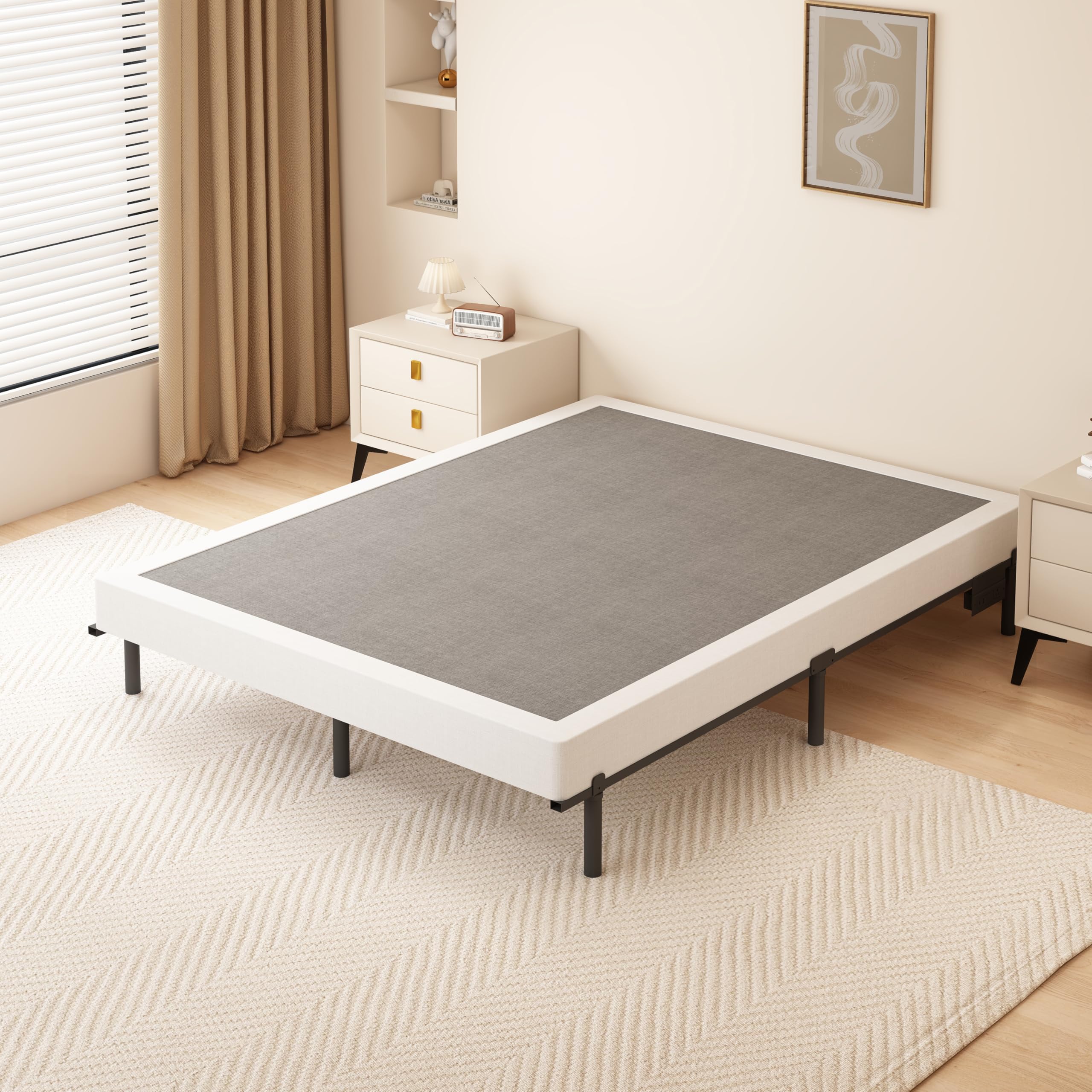 DORITRON 5in queen box spring with low profile complements taller mattresses.