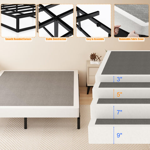 DORITRON queen box spring cover, wrinkle‑resistant and easy to clean.