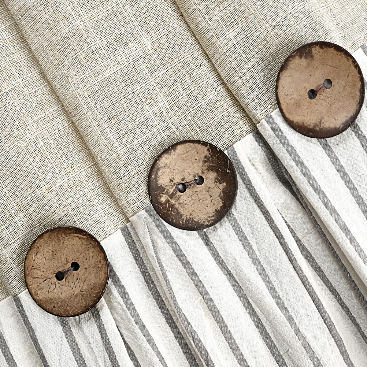 DOSLY IDÉES linen-cotton blend curtain with soft texture and easy care