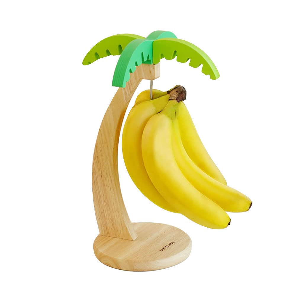 Dostende banana holder tree with stainless hook keeps fruit fresh